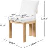Christopher Knight Home Dagna Boucle Upholstered Dining Chairs Set of 2, Solid Wood Dining Room Chair, Modern Kitchen Side Chair with Back Pillow, Beige+Natural(Beige+natural)