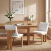 Christopher Knight Home Dagna Boucle Upholstered Dining Chairs Set of 2, Solid Wood Dining Room Chair, Modern Kitchen Side Chair with Back Pillow, Beige+Natural(Beige+natural)