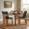 Christopher Knight Home Dagna Boucle Upholstered Dining Chairs Set of 2, Solid Wood Dining Room Chair, Modern Kitchen Side Chair with Back Pillow, Beige+Natural(Green+natural)