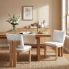 Christopher Knight Home Dagna Boucle Upholstered Dining Chairs Set of 2, Solid Wood Dining Room Chair, Modern Kitchen Side Chair with Back Pillow, Beige+Natural(Beige+natural)
