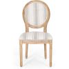 Christopher Knight Home Derring 7 Piece Dining Set – Gray Stripe/White Print/Natural