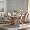 Christopher Knight Home Derring 7 Piece Dining Set – Gray Stripe/White Print/Natural