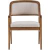 Christopher Knight Home Dolia Mid Century Modern Dining Chairs Set of 2, Dining Chair with Fabric Upholstery, Wooden Kitchen Chairs with Curved Backrest, Extra Seat for Dining Room, Beige + Walnut(Beige + Walnut)