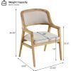 Christopher Knight Home Dolia Mid Century Modern Dining Chairs Set of 2, Dining Chair with Fabric Upholstery, Wooden Kitchen Chairs with Curved Backrest, Extra Seat for Dining Room, Beige + Walnut(Beige + Natural)