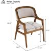 Christopher Knight Home Dolia Mid Century Modern Dining Chairs Set of 2, Dining Chair with Fabric Upholstery, Wooden Kitchen Chairs with Curved Backrest, Extra Seat for Dining Room, Beige + Walnut(Beige + Walnut)