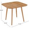 Christopher Knight Home Ekko Modern Small Dining Table, Wooden Square Dining Room/Kitchen Table with Tapered Splayed Legs, Compact Dinner Table with Faux Wood Veneer, Easy Assembly, Light Natural(Natural)