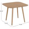 Christopher Knight Home Ekko Modern Small Dining Table, Wooden Square Dining Room/Kitchen Table with Tapered Splayed Legs, Compact Dinner Table with Faux Wood Veneer, Easy Assembly, Light Natural(Light Natural)