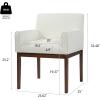 Christopher Knight Home Ellington Upholstered Fabric Dining Chairs Set of 2, Modern Dining Room Arm Chairs with Rubberwood Legs and Padded Seat, Living Room Accent Chair Extra Seat, Beige + Brown(Beige+brown)