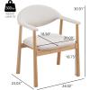 Christopher Knight Home Faeri Faux Leather Upholstered Dining Chairs Set of 2, Curved Backrest Kitchen Side Chair, Rubberwood Dining Room Chairs, Extra Seat for Living Room, Brown+Natural(Beige+natural)