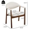 Christopher Knight Home Faeri Faux Leather Upholstered Dining Chairs Set of 2, Curved Backrest Kitchen Side Chair, Rubberwood Dining Room Chairs, Extra Seat for Living Room, Brown+Natural(Beige+walnut)