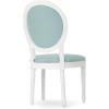 Christopher Knight Home Gustave French Country Fabric Dining Chairs (Set of 4), Light Blue + White