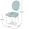 Christopher Knight Home Gustave French Country Fabric Dining Chairs (Set of 4), Light Blue + White