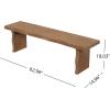 Christopher Knight Home Hartwell 63″ Indoor Pine Dining Bench, Solid Wood Bench Seat for Dining Table, Rectangular Dining Seat, Spacious Seating, Long Footstool for Living Room Dining Room, Pine Wood