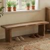 Christopher Knight Home Hartwell 63″ Indoor Pine Dining Bench, Solid Wood Bench Seat for Dining Table, Rectangular Dining Seat, Spacious Seating, Long Footstool for Living Room Dining Room, Pine Wood