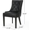 Christopher Knight Home Hayden Fabric Dining Chairs, 2-Pcs Set,Polyester, Light Grey(Black + Dark Brown)