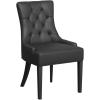 Christopher Knight Home Hayden Fabric Dining Chairs, 2-Pcs Set,Polyester, Light Grey(Black + Dark Brown)
