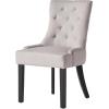 Christopher Knight Home Hayden Fabric Dining Chairs, 2-Pcs Set,Polyester, Light Grey(Light Grey + Dark Brown)
