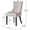 Christopher Knight Home Hayden Fabric Dining Chairs, 2-Pcs Set,Polyester, Light Grey(Light Grey + Dark Brown)
