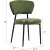 Christopher Knight Home Hearth Dining Chairs Set of 2, Boucle Upholstered Kitchen Chair, Accent Dining Chair, Comfy Backrest Chair, Durable Metal Frame Dining Chair for Dining Room Kitchen, Orange(Green)