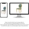 Christopher Knight Home Heloise French Country Fabric Dining Chairs (Set of 4), Dark Teal, Natural