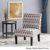 Christopher Knight Home Kassi Fabric Dining Chair, Blue / Navy(Beige and Matte Black Finish)