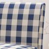 Christopher Knight Home Kassi Fabric Dining Chair, Blue / Navy(Blue Checkerboard and Matte Black)