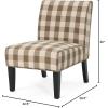 Christopher Knight Home Kassi Fabric Dining Chair, Blue / Navy(Brown Checkerboard and Matte Black)