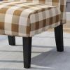 Christopher Knight Home Kassi Fabric Dining Chair, Blue / Navy(Brown Checkerboard and Matte Black)