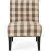 Christopher Knight Home Kassi Fabric Dining Chair, Blue / Navy(Brown Checkerboard and Matte Black)