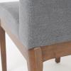 Christopher Knight Home Kwame Fabric / Walnut Finish Dining Chairs, 2-Pcs Set, Dark Grey(Dark Grey)