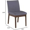 Christopher Knight Home Kwame Fabric / Walnut Finish Dining Chairs, 2-Pcs Set, Dark Grey(Dark Grey)