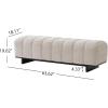 Christopher Knight Home Lamie Faux Leather Upholstered Dining Bench, Wooden Entryway Bench, Long Sofa Footstool for Living Room, Bedroom End of Bed Bench, Brown+Black(Beige+black)