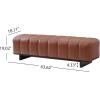 Christopher Knight Home Lamie Faux Leather Upholstered Dining Bench, Wooden Entryway Bench, Long Sofa Footstool for Living Room, Bedroom End of Bed Bench, Brown+Black(Brown+black)