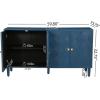 Christopher Knight Home Lona Modern Minimalist Wooden Storage Sideboard, Living Room Cupboard with Shelves, Dining Room/Kitchen Buffet Cabinet, Entryway Display Table, Home Office Decoration, Silver(Navy Blue)