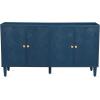 Christopher Knight Home Lona Modern Minimalist Wooden Storage Sideboard, Living Room Cupboard with Shelves, Dining Room/Kitchen Buffet Cabinet, Entryway Display Table, Home Office Decoration, Silver(Navy Blue)