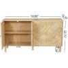 Christopher Knight Home Lona Modern Minimalist Wooden Storage Sideboard, Living Room Cupboard with Shelves, Dining Room/Kitchen Buffet Cabinet, Entryway Display Table, Home Office Decoration, Silver(Natural)
