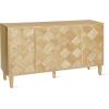 Christopher Knight Home Lona Modern Minimalist Wooden Storage Sideboard, Living Room Cupboard with Shelves, Dining Room/Kitchen Buffet Cabinet, Entryway Display Table, Home Office Decoration, Silver(Natural)