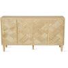 Christopher Knight Home Lona Modern Minimalist Wooden Storage Sideboard, Living Room Cupboard with Shelves, Dining Room/Kitchen Buffet Cabinet, Entryway Display Table, Home Office Decoration, Silver(Natural)