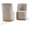 Christopher Knight Home Lucy Chenille Upholstered Dining Chairs Set of 2, Sturdy Wooden Dining Chair with Pedestal Base, Modern Kitchen Chairs with Solid Back, Versatile Indoor Usage, Oatmeal(Oatmeal)