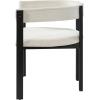 Christopher Knight Home Modern Dining Arm Chairs Set of 2, Solid Rubberwood Dining Chairs with Barrel Cutout Back Cushioned Seat Supportive Backrest for Dining Room Kitchen, Beige and Black