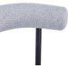 Christopher Knight Home Modern Dining Chair,Upholstered Accent Chair for Dining Room,Fabric Armchairs with Iron Legs (Set of 2), Light Gray(Light Gray)