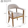 Christopher Knight Home Moren Upholstered Dining Chairs Set of 2, Sturdy Rubberwood Dining Chair with Armrest, Kitchen Chairs with Comfy Curved Backrest, Extra Seat for Dining Room, Beige + Walnut(Beige + Walnut)