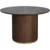 Christopher Knight Home Nalinga Modern Round Dining Room Table for 4, Wooden Round Kitchen Table with Pedestal Base, Space-Saving Dining Table, Ideal for Restaurant/Family Gatherings, Walnut(Walnut)