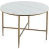Christopher Knight Home Peyria Modern Dining Table for 4, Round Dining Room Table with Sintered Stone Top, Spacious Kitchen Table with Hand-Forged Hammered Iron Legs, Forged Pewter Gray(Forged Brass Brown)