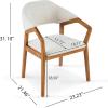 Christopher Knight Home Peys Mid Century Modern Dining Chairs Set of 2, Dining Chair with Chenille Upholstery, Wooden Kitchen Chairs with Curved Backrest, Extra Seat for Dining Room, Oatmeal + Teak(Beige + Teak)