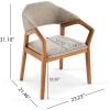 Christopher Knight Home Peys Mid Century Modern Dining Chairs Set of 2, Dining Chair with Chenille Upholstery, Wooden Kitchen Chairs with Curved Backrest, Extra Seat for Dining Room, Oatmeal + Teak(Oatmeal + Teak)