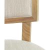 Christopher Knight Home Set of 2 Indoor Fabric Upholstered Armless Dining Chairs with Rubberwood Legs and King Louis Back, Wood Frame Soft Chairs for Dining Room/Kitchen, Restaurant, Natural and Beige