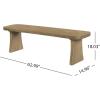 Christopher Knight Home Solley 63″ Indoor Pine Dining Bench, Solid Wood Bench Seat for Dining Table, Rectangular Dining Seat, Spacious Seating, Long Footstool for Living Room Dining Room, Pine Wood