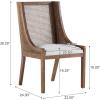 Christopher Knight Home Spone 7-Piece Dining Table Set for 6, Wooden Extendable Dining Room Table Set for 4-6 People, Upholstered Dining Chairs Set with Cane Webbing, Beige + Brown + Walnut