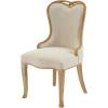 Christopher Knight Home Tako Sturdy Rubberwood Dining Chairs Set of 4, Wingback Upholstered Armchair Set of 4 with Sculpted Legs, Comfy Dining Room Chairs with Heart-Inspired Back, Natural